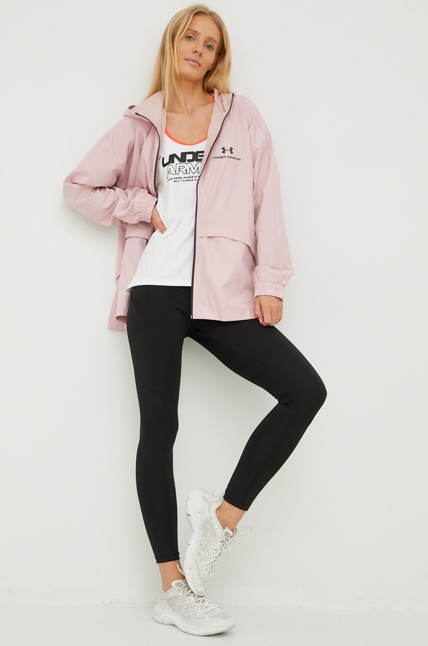 

Вітровка Under Armour колір рожевий перехідна oversize