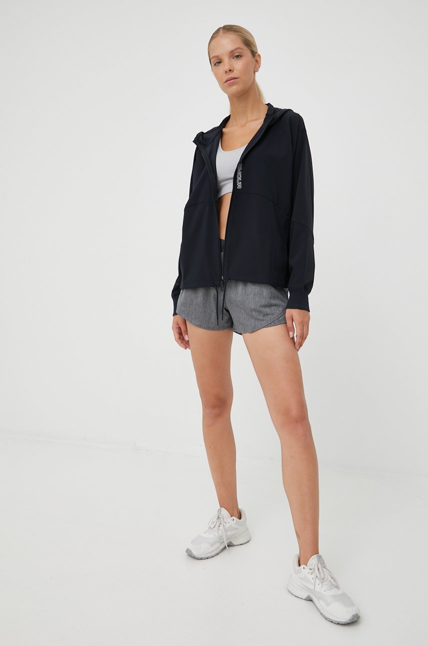 

Вітровка Under Armour колір чорний перехідна oversize