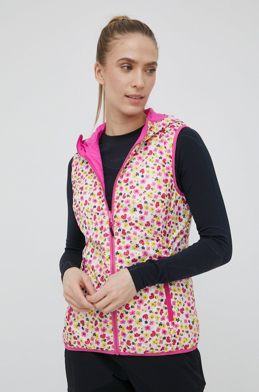 Oboustranná vesta CMP dámský, růžová barva, přechodný - růžová -  Podšívka: 100% Polyester