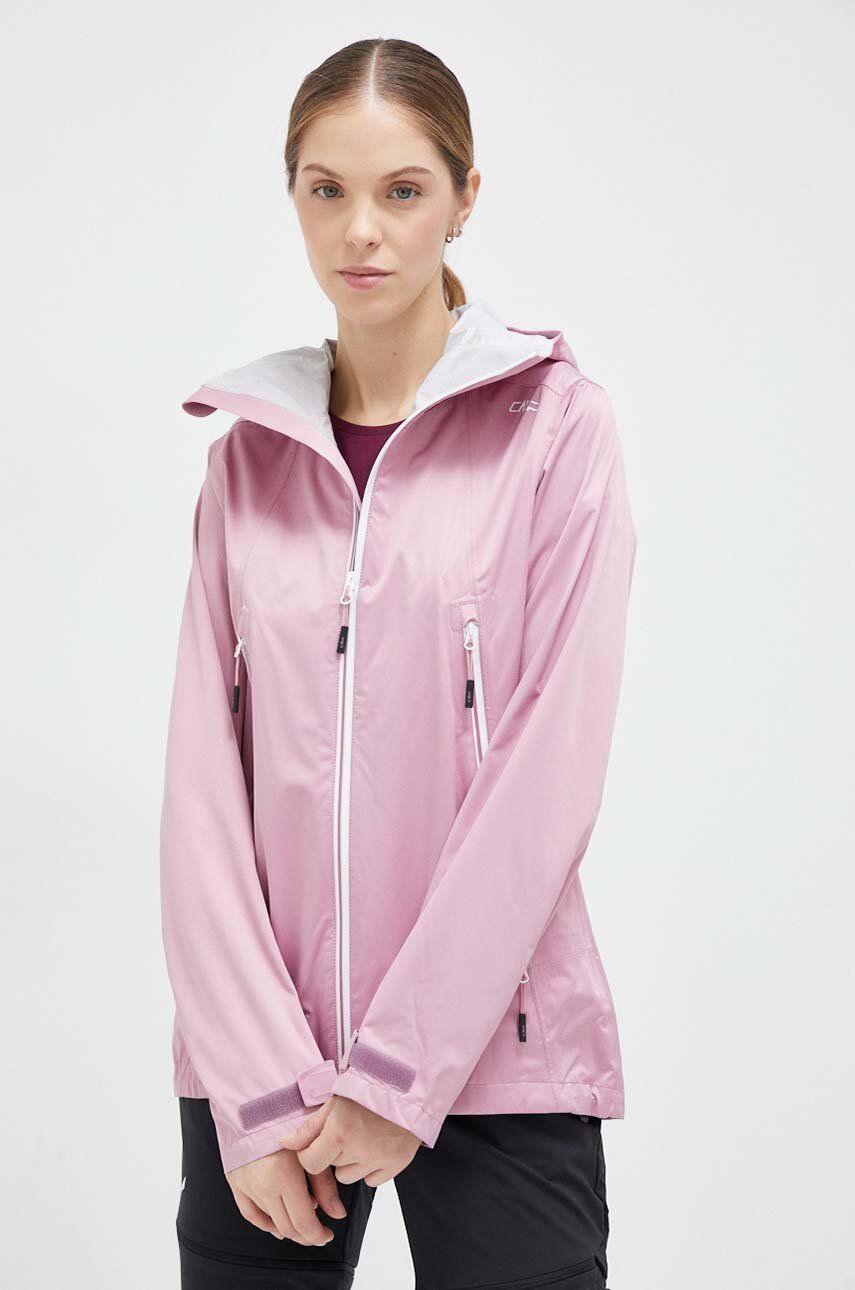 Outdoorová bunda CMP růžová barva - růžová -  100 % Polyester