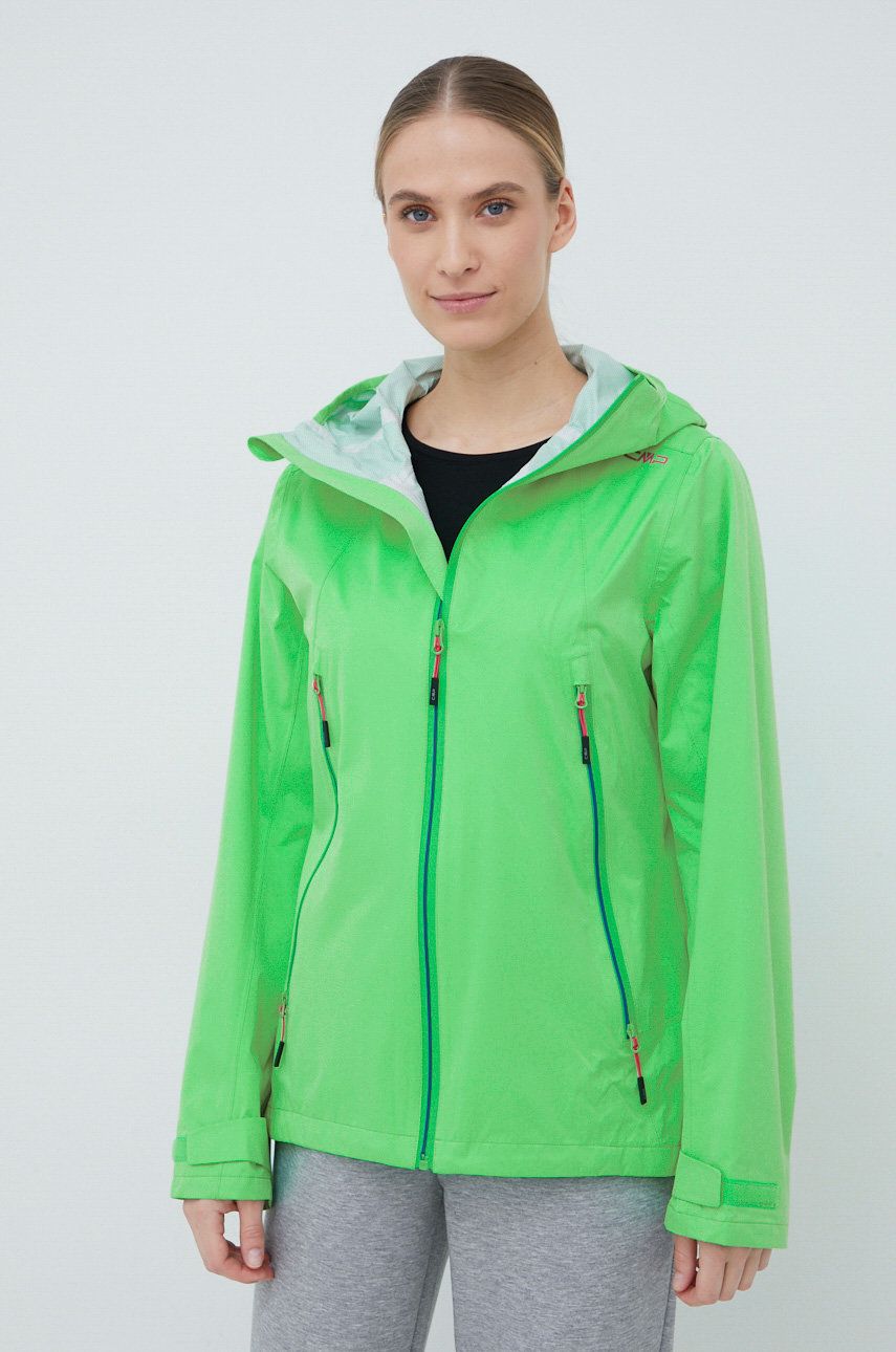 Outdoorová bunda CMP zelená barva - zelená -  100 % Polyester