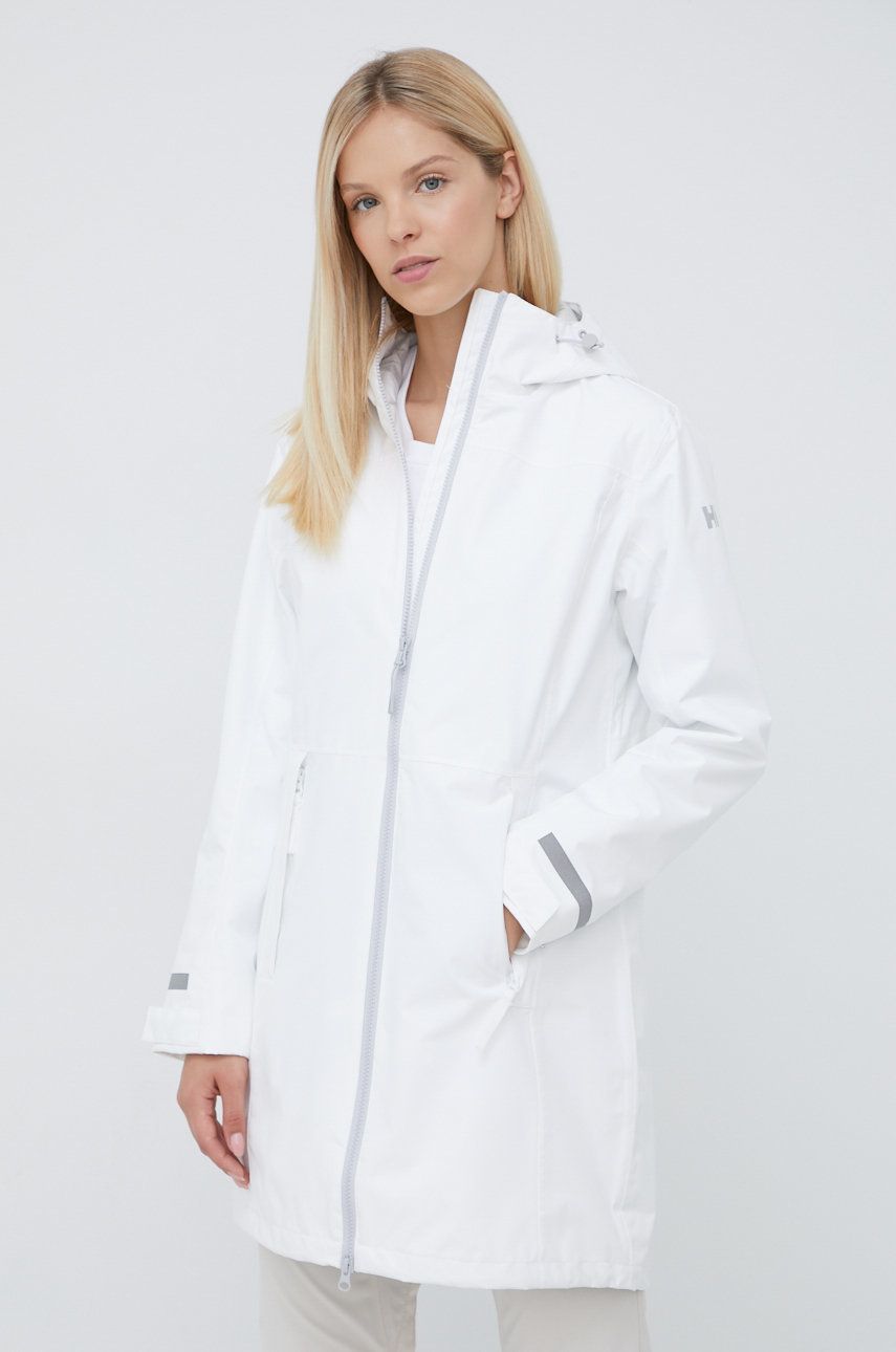 Helly Hansen kurtka przeciwdeszczowa Lisburn damska kolor biały przejściowa
