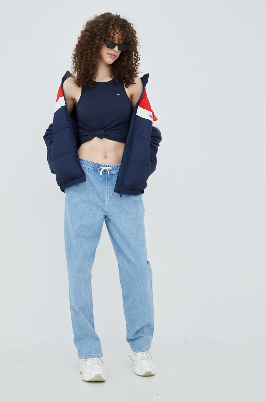 

Куртка Tommy Jeans жіноча колір синій зимова