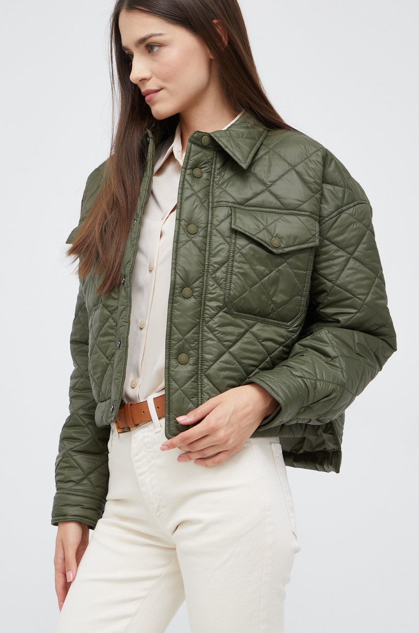 

Куртка Polo Ralph Lauren женская цвет зелёный переходная oversize