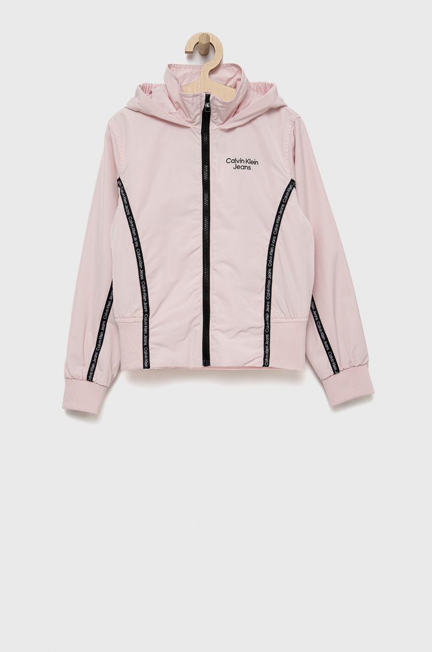 Calvin Klein Jeans kurtka dziecięca IG0IG01437.PPYY kolor różowy