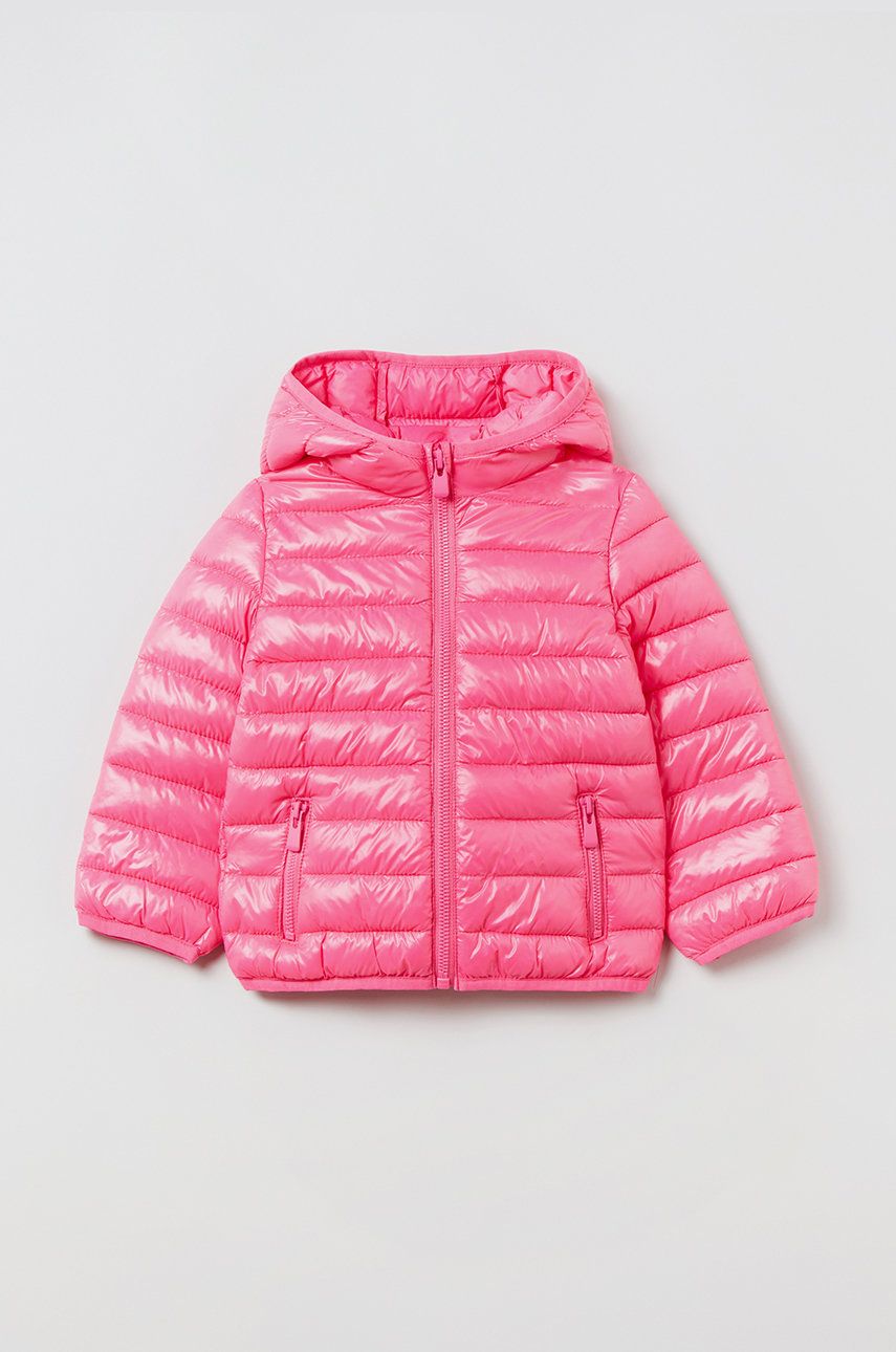 Dětská bunda OVS růžová barva - růžová -  Podšívka: 100% Polyamid Výplň: 100% Polyester