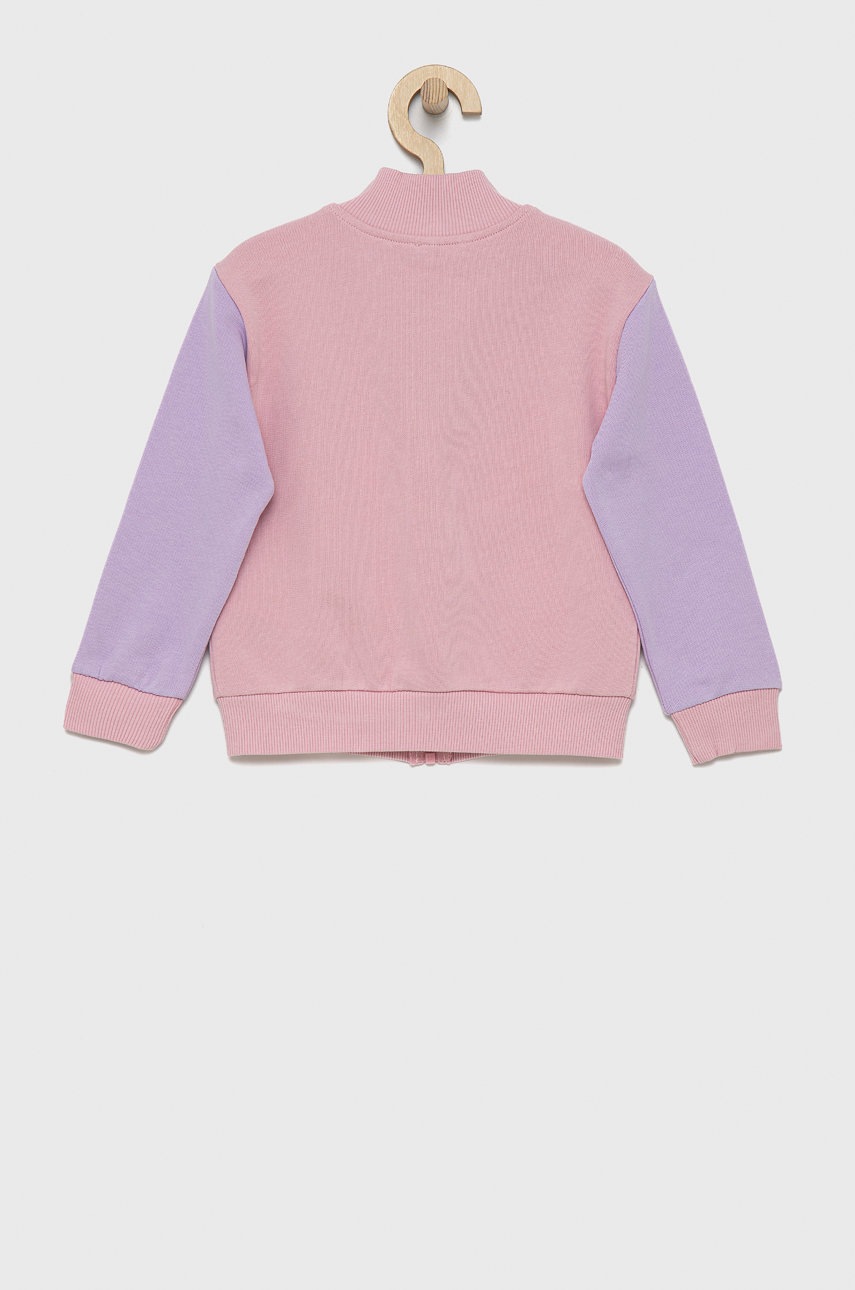 

Дитяча бавовняна кофта United Colors of Benetton колір рожевий з принтом