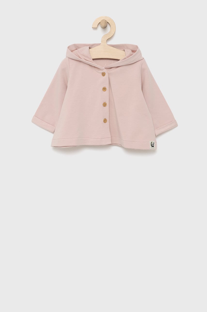 United Colors Of Benetton bluza copii culoarea roz, neted