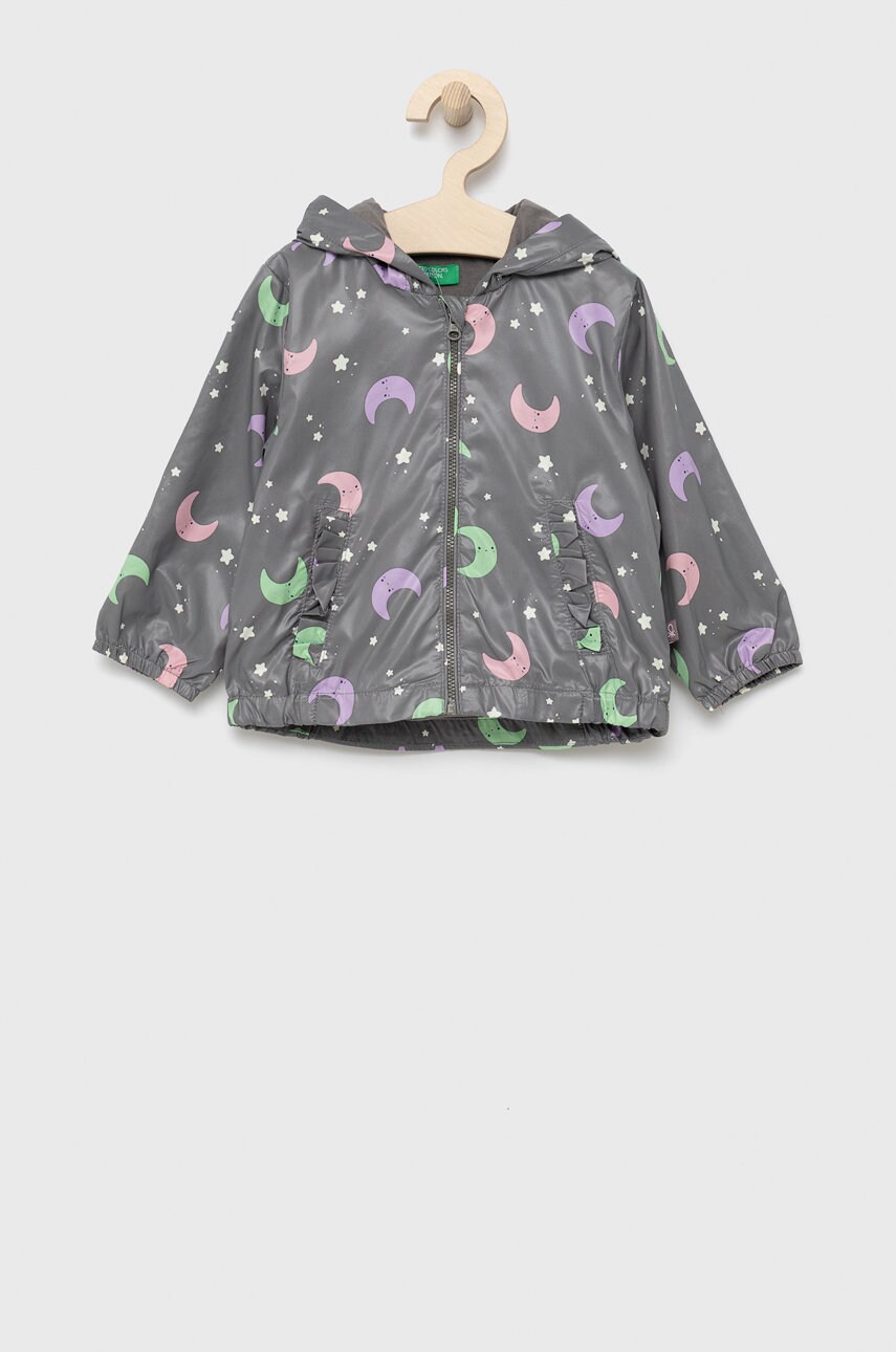 

Дитяча куртка United Colors of Benetton колір сірий