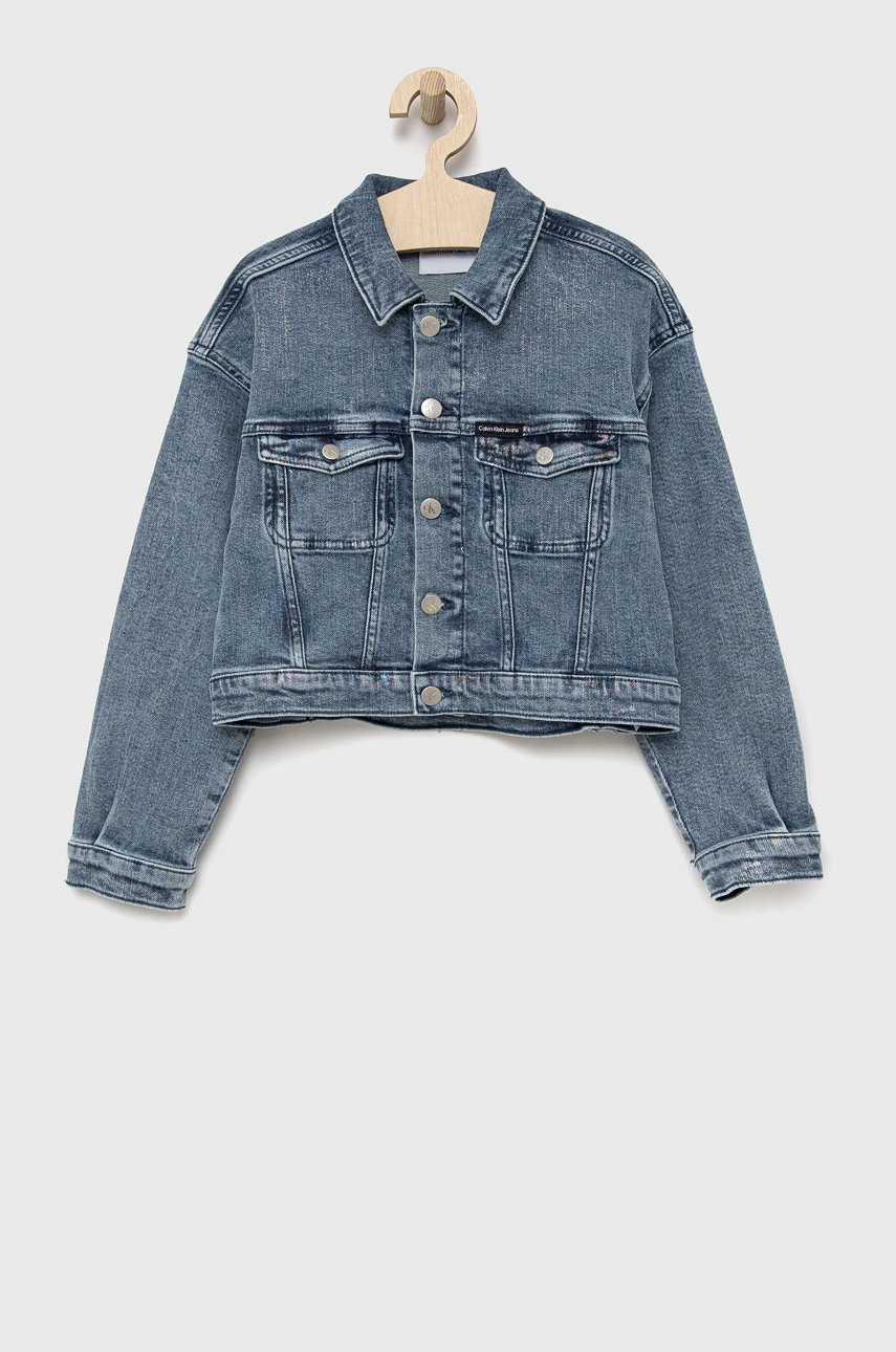 

Детско дънково яке Calvin Klein Jeans, Син