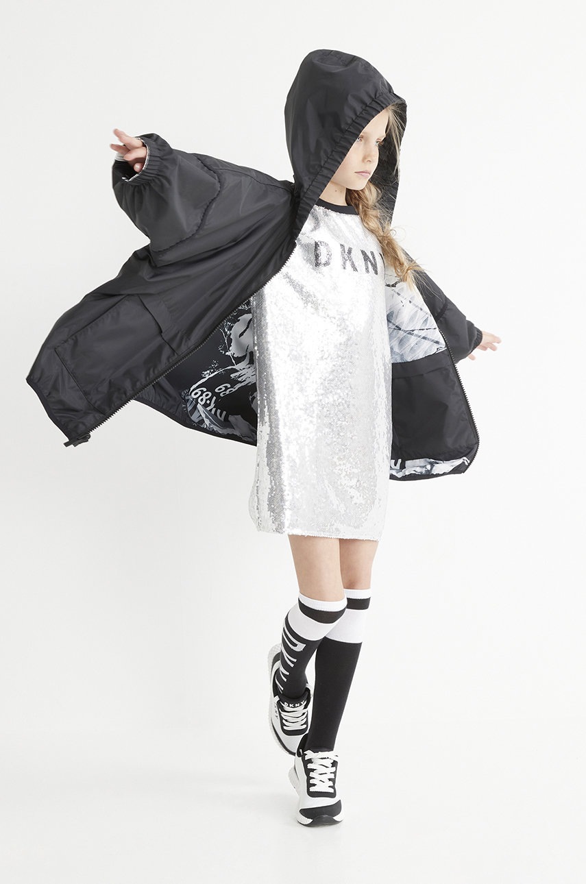 

Детско яке Dkny в черно, Черен
