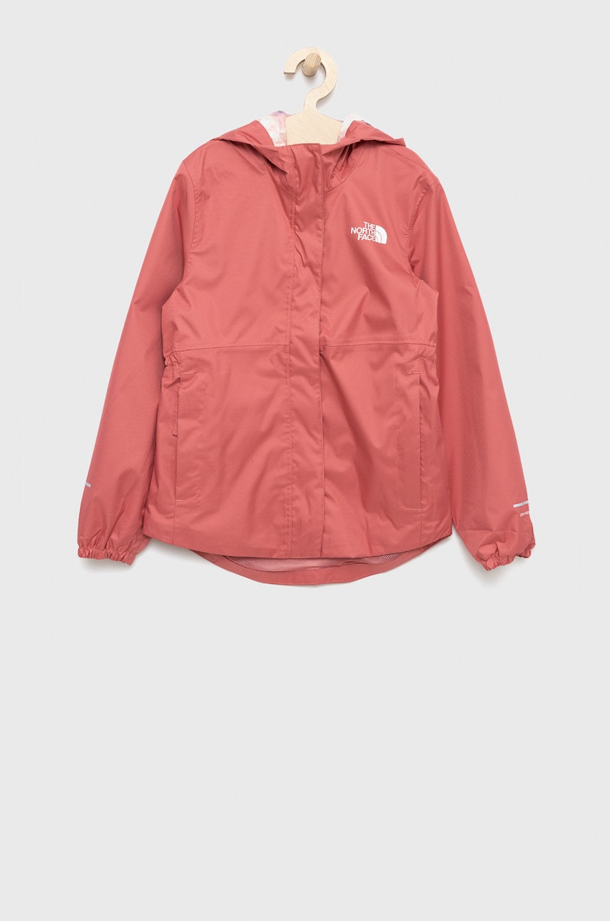 The North Face geaca copii g resolve rflc jkt culoarea roz