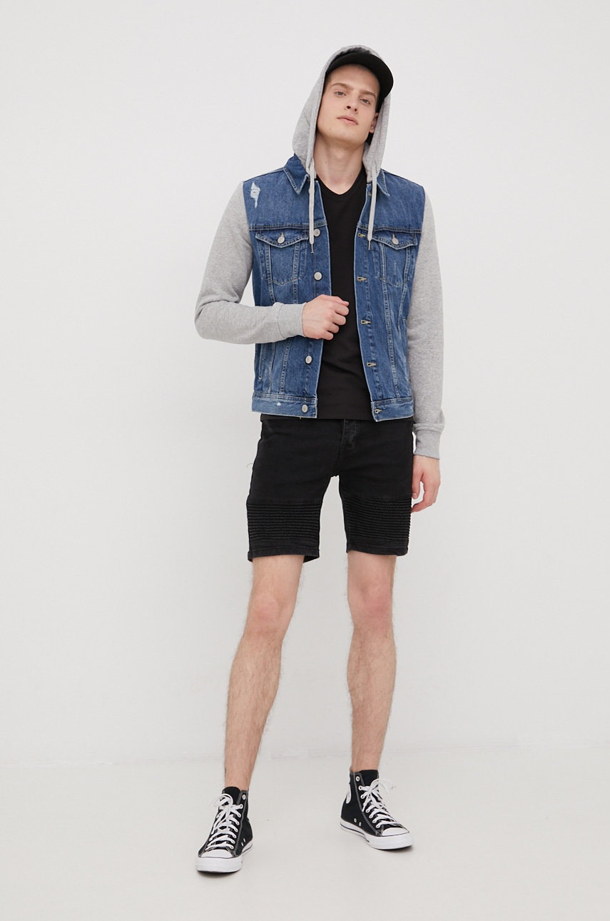 

Джинсова куртка Jack & Jones чоловіча колір синій перехідна