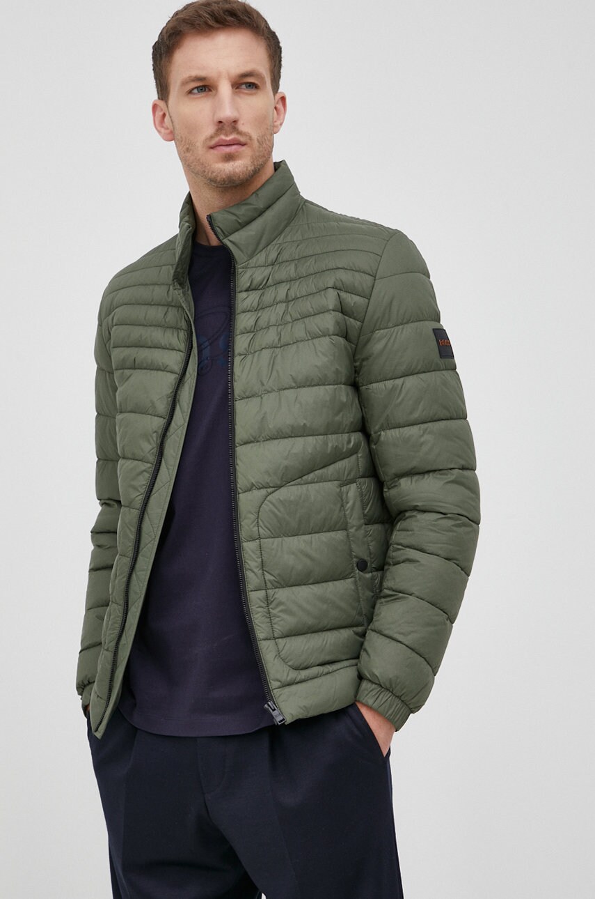 Boss geaca boss casual barbati, culoarea verde, de tranzitie