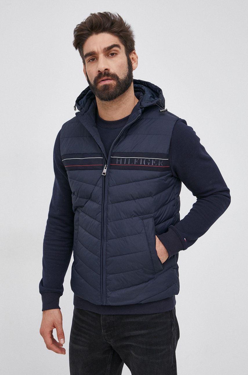 

Елек Tommy Hilfiger мъжки в тъмносиньо с преходна изолация, Тъмносин