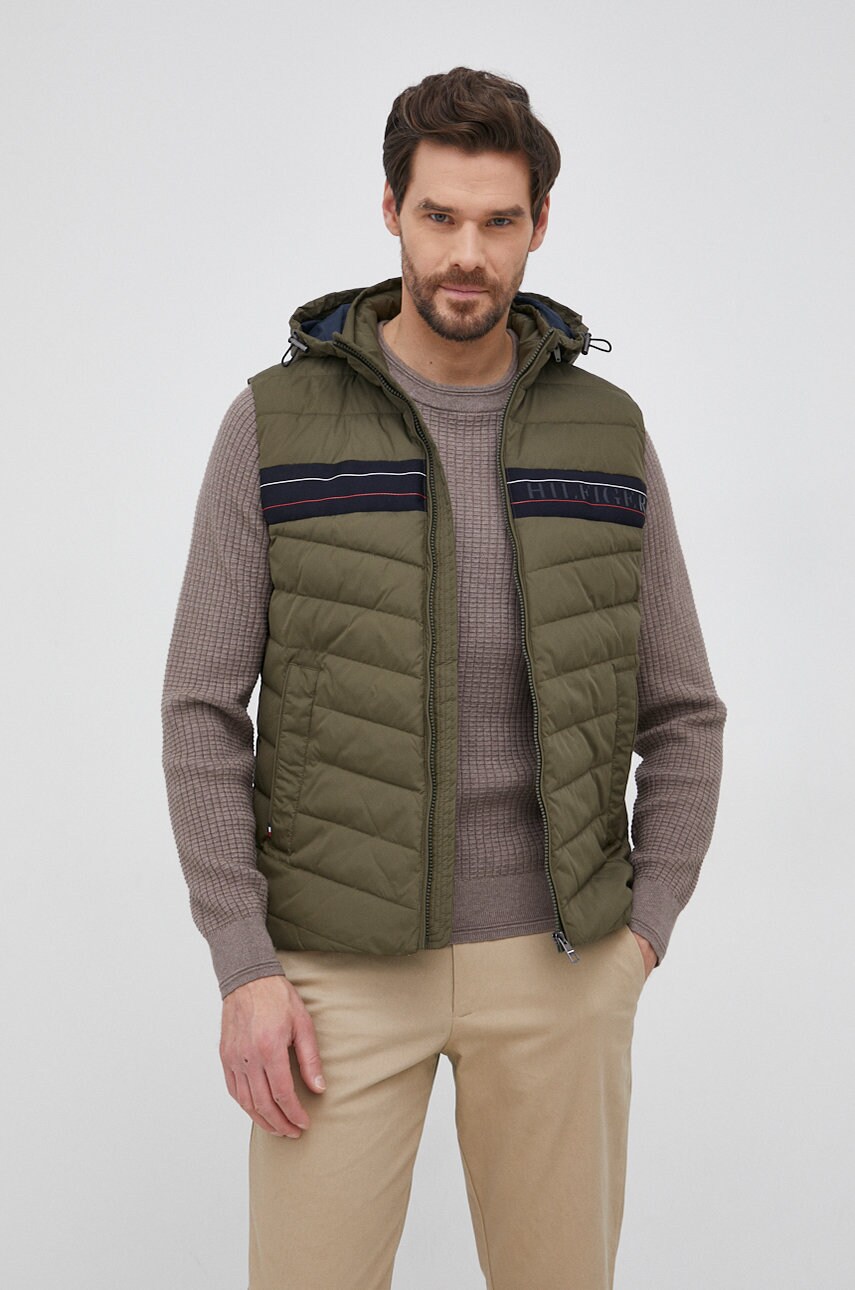 

Елек Tommy Hilfiger мъжки в зелено с преходна изолация, Зелен