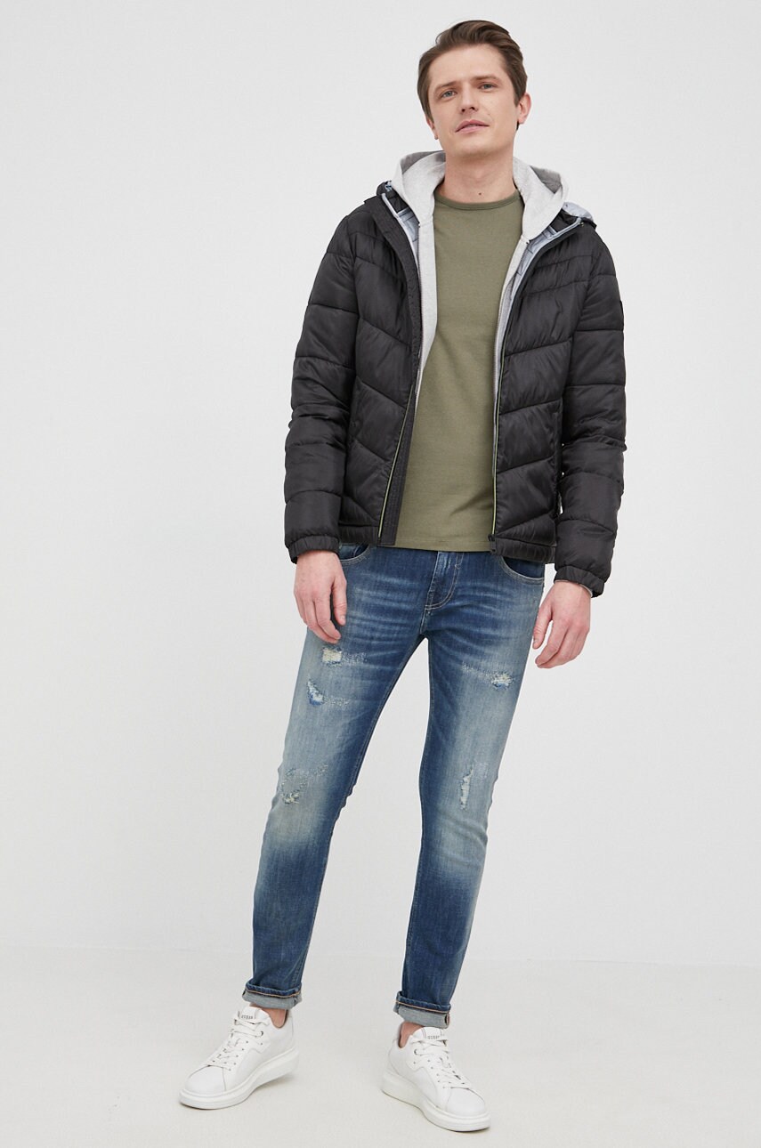 

Куртка Guess чоловіча колір чорний зимова