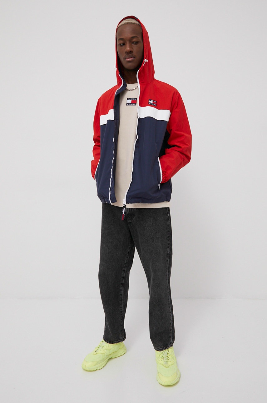 

Куртка Tommy Jeans мужская цвет синий переходная
