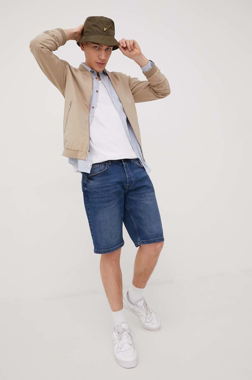 

Куртка-бомбер Produkt by Jack & Jones чоловічий колір бежевий перехідна