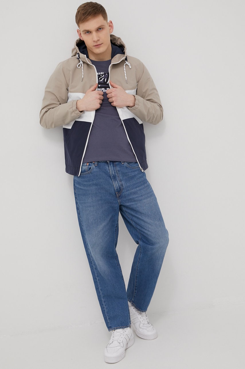 Produkt by jack & jones geaca barbati, culoarea gri, de tranzitie