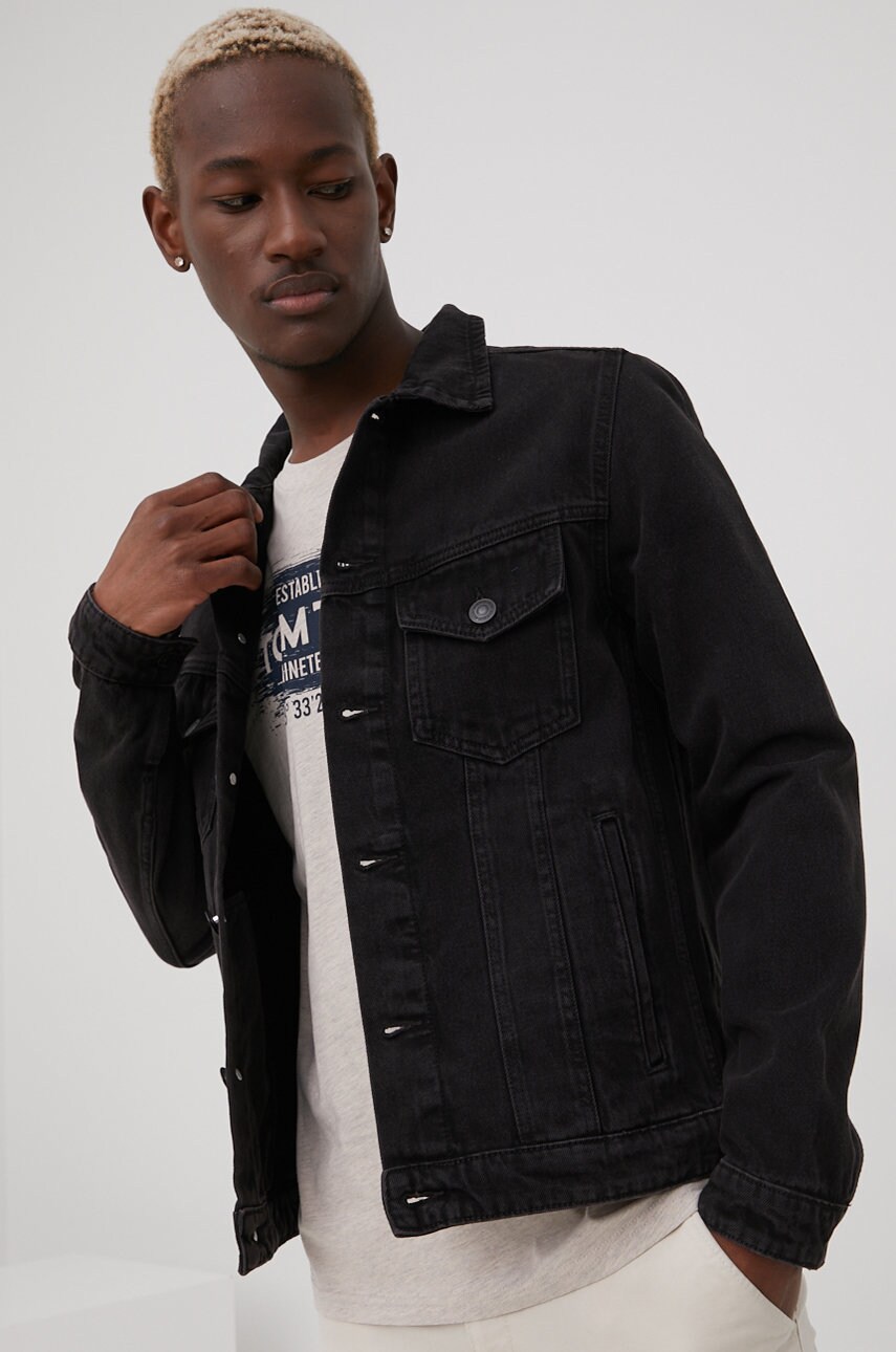 Produkt by jack & jones geaca barbati, culoarea negru, de tranzitie, oversize
