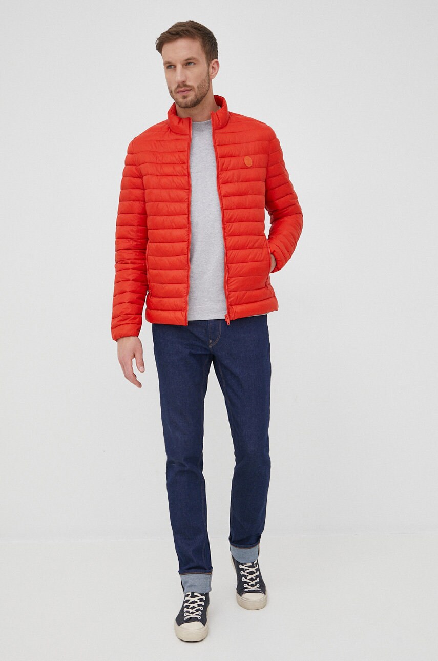 Trussardi geaca barbati, culoarea portocaliu, de tranzitie