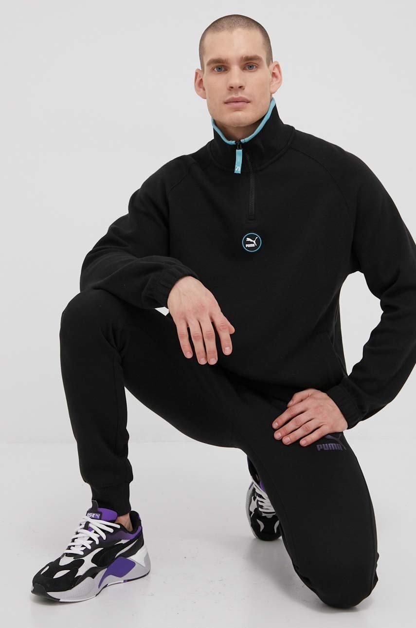 

Суичър Puma 533619 мъжка в черно с апликация, Черен