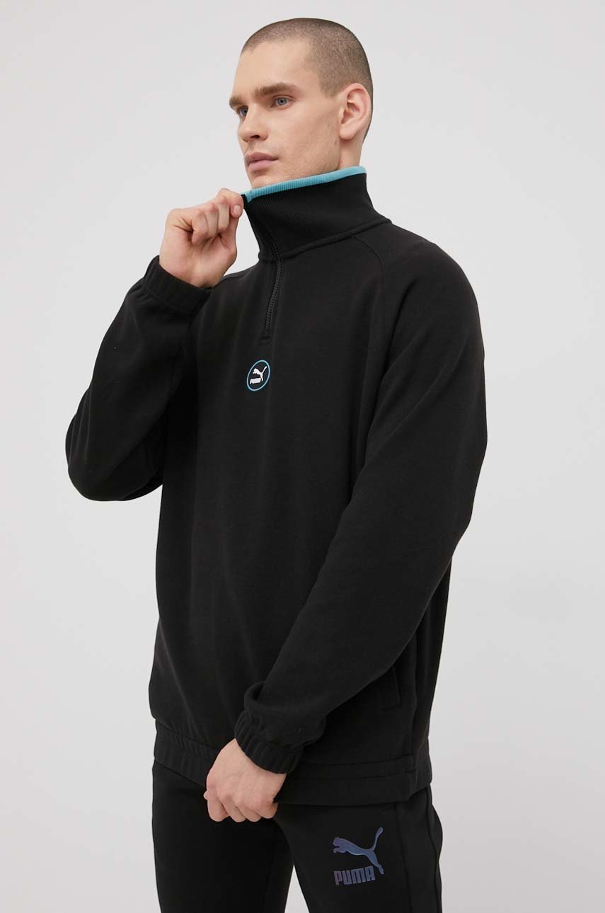 

Кофта Puma 533619 мужская цвет чёрный с аппликацией