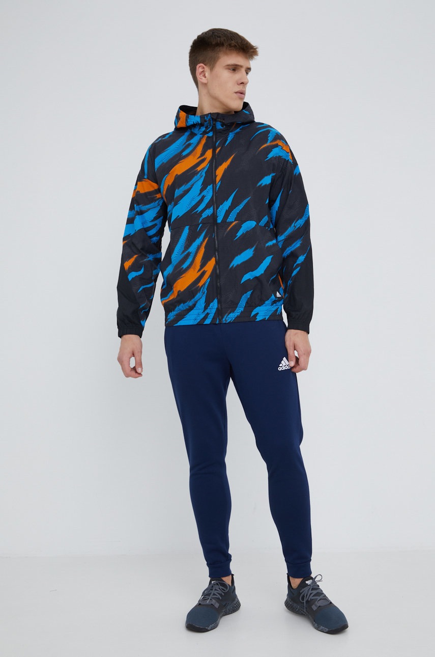 

Куртка adidas Performance HE2260 чоловіча колір чорний перехідна oversize