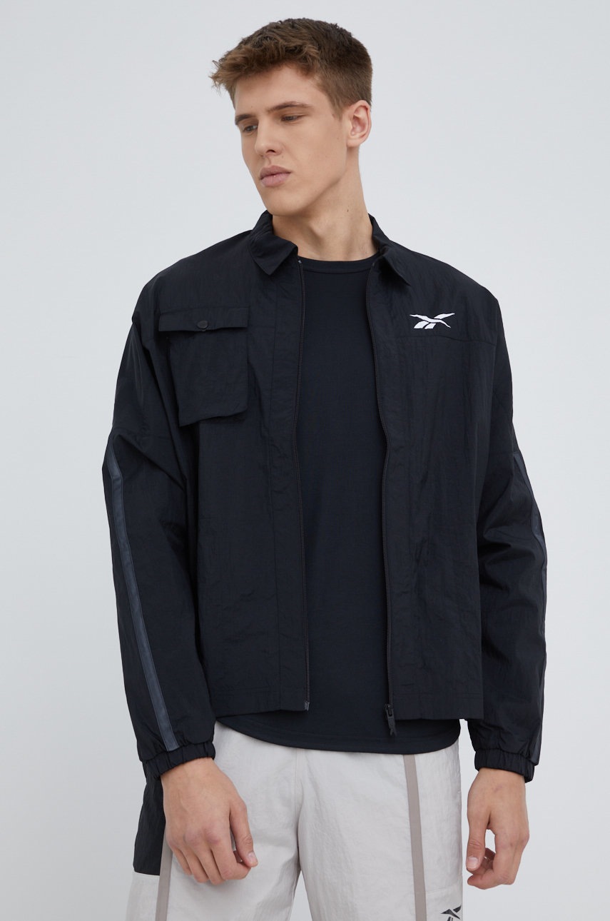 

Куртка для тренувань Reebok Meet You There колір чорний перехідна oversize