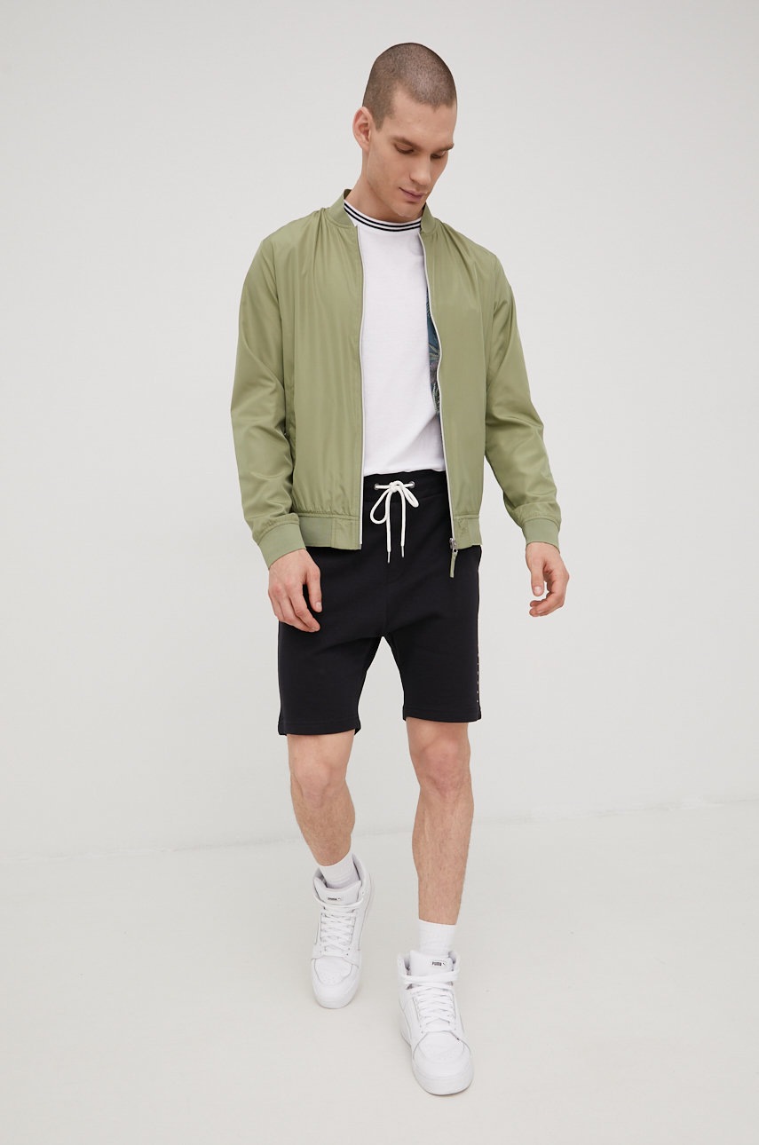 

Куртка-бомбер Jack & Jones чоловічий колір зелений перехідна
