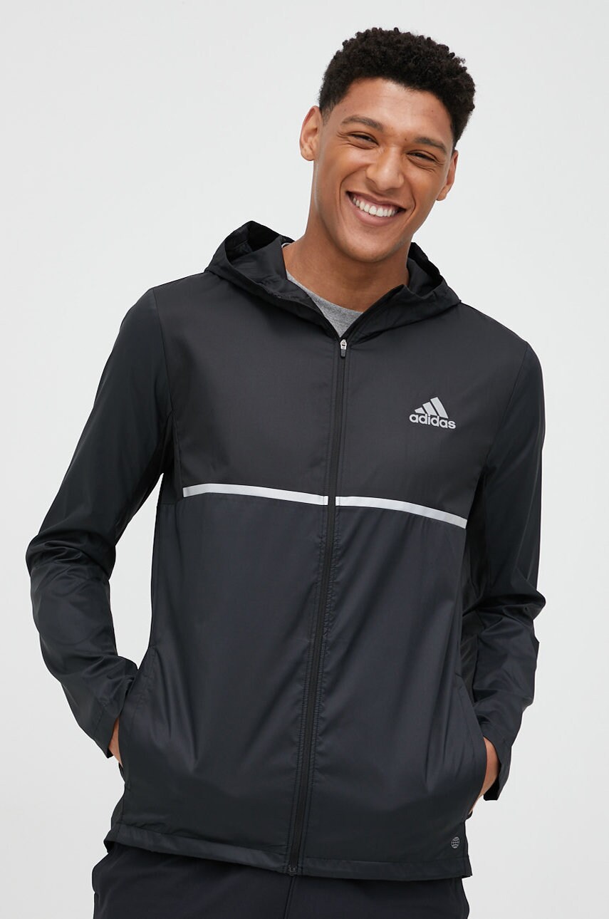 

Бігова куртка adidas Performance Own The Run колір чорний перехідна