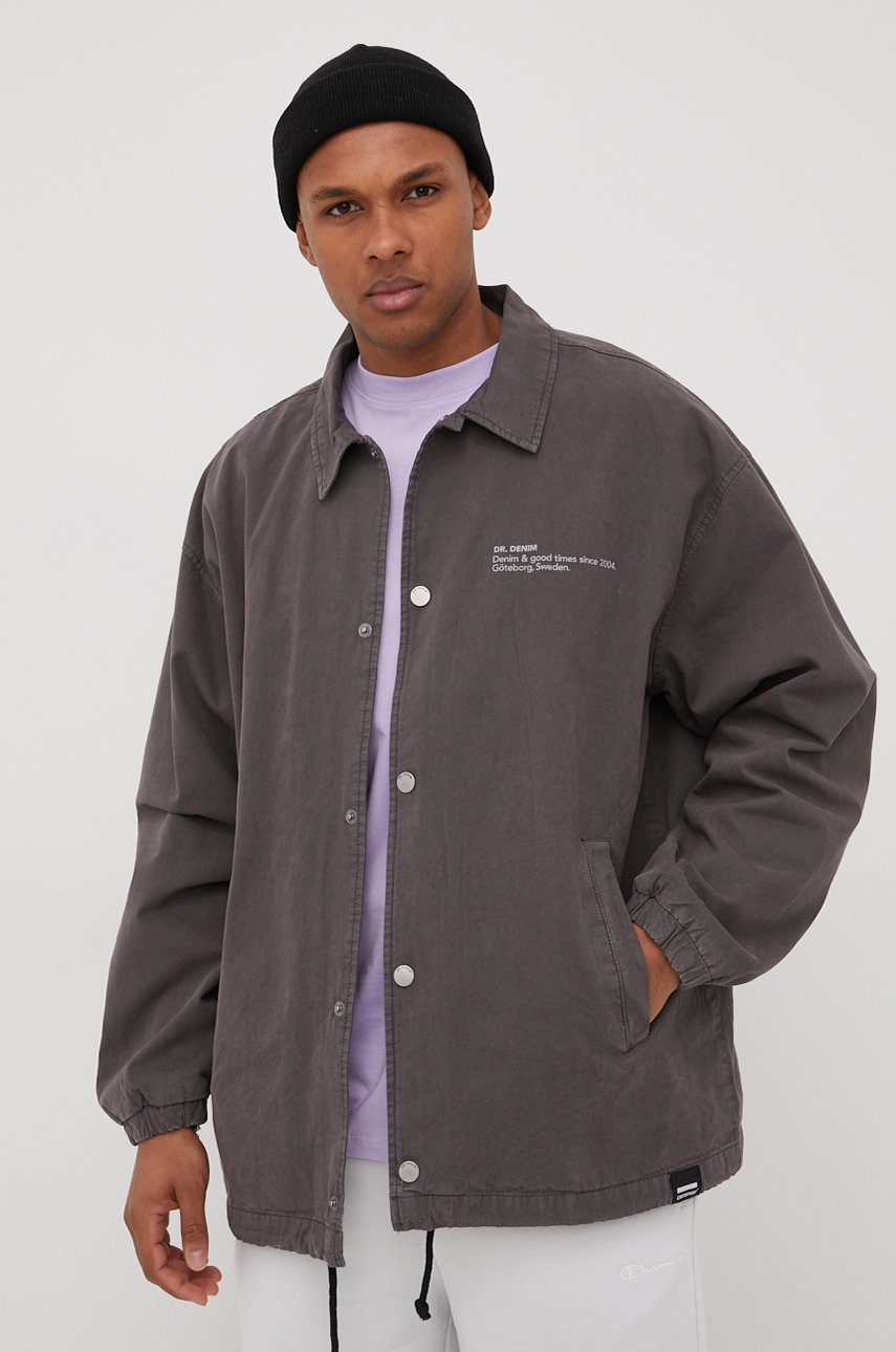 

Куртка Dr. Denim чоловіча колір сірий перехідна oversize