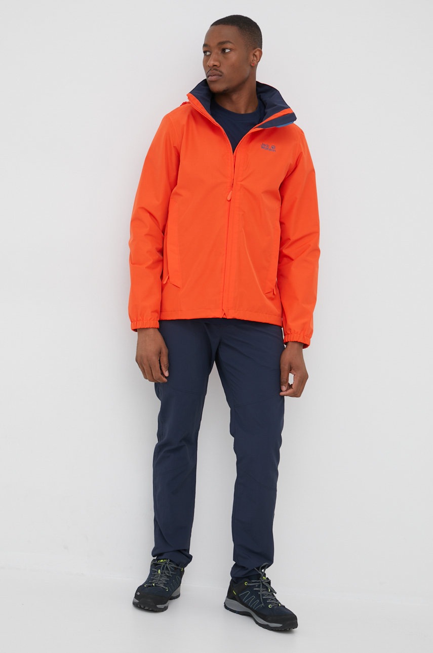 

Куртка outdoor Jack Wolfskin Stormy Point цвет оранжевый