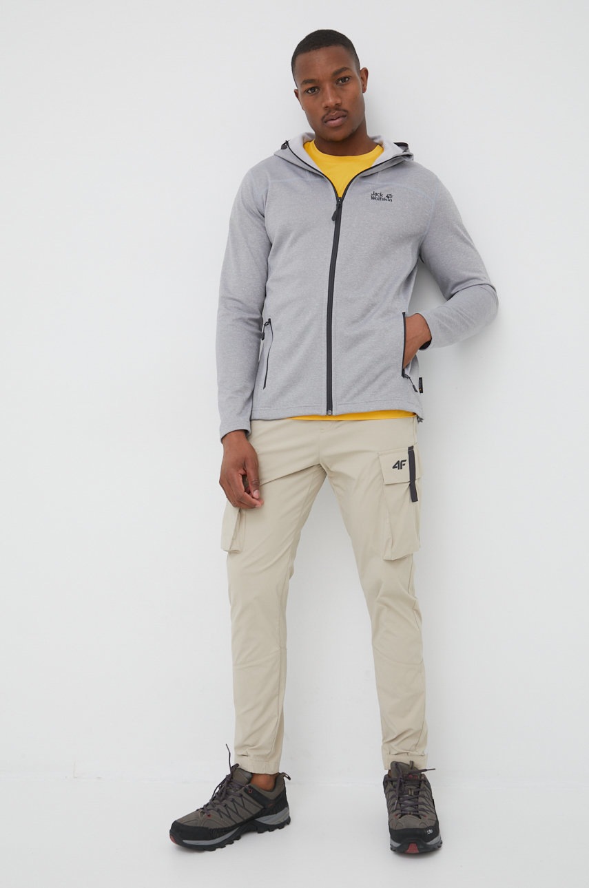 

Спортивна кофта Jack Wolfskin Horizon чоловіча колір сірий меланж
