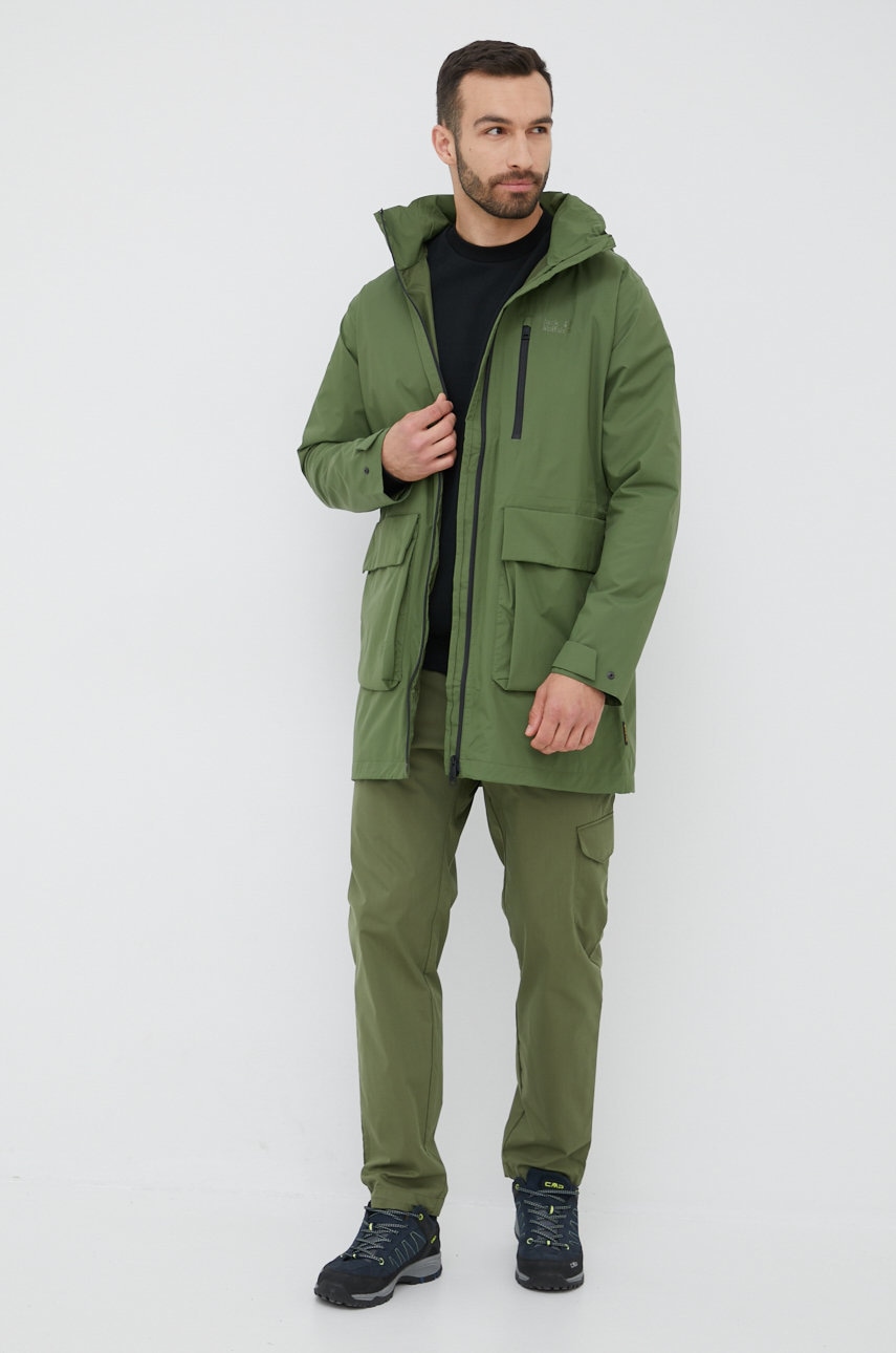 Jack Wolfskin geaca outdoor Norden Port culoarea verde