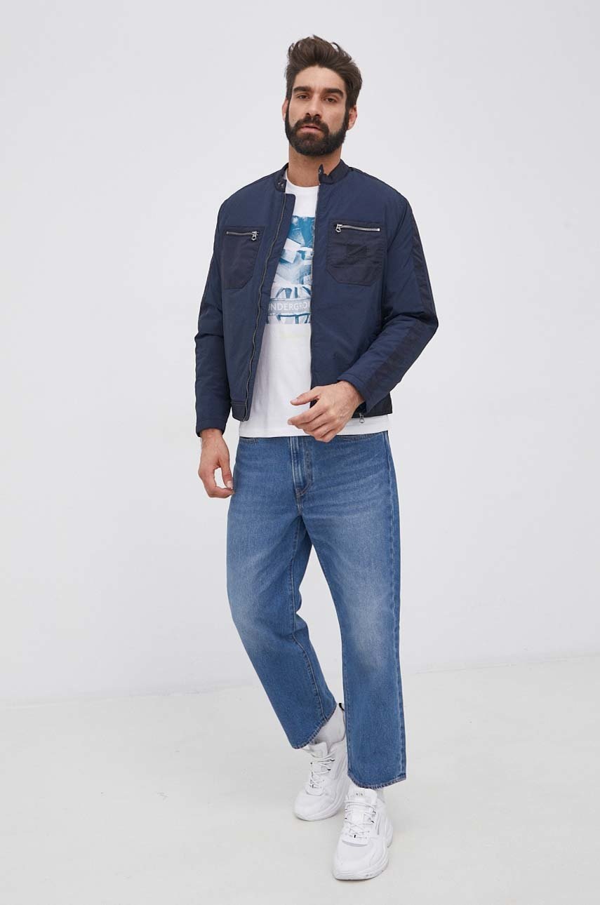 

Куртка Pepe Jeans Lamar мужская цвет синий зимняя