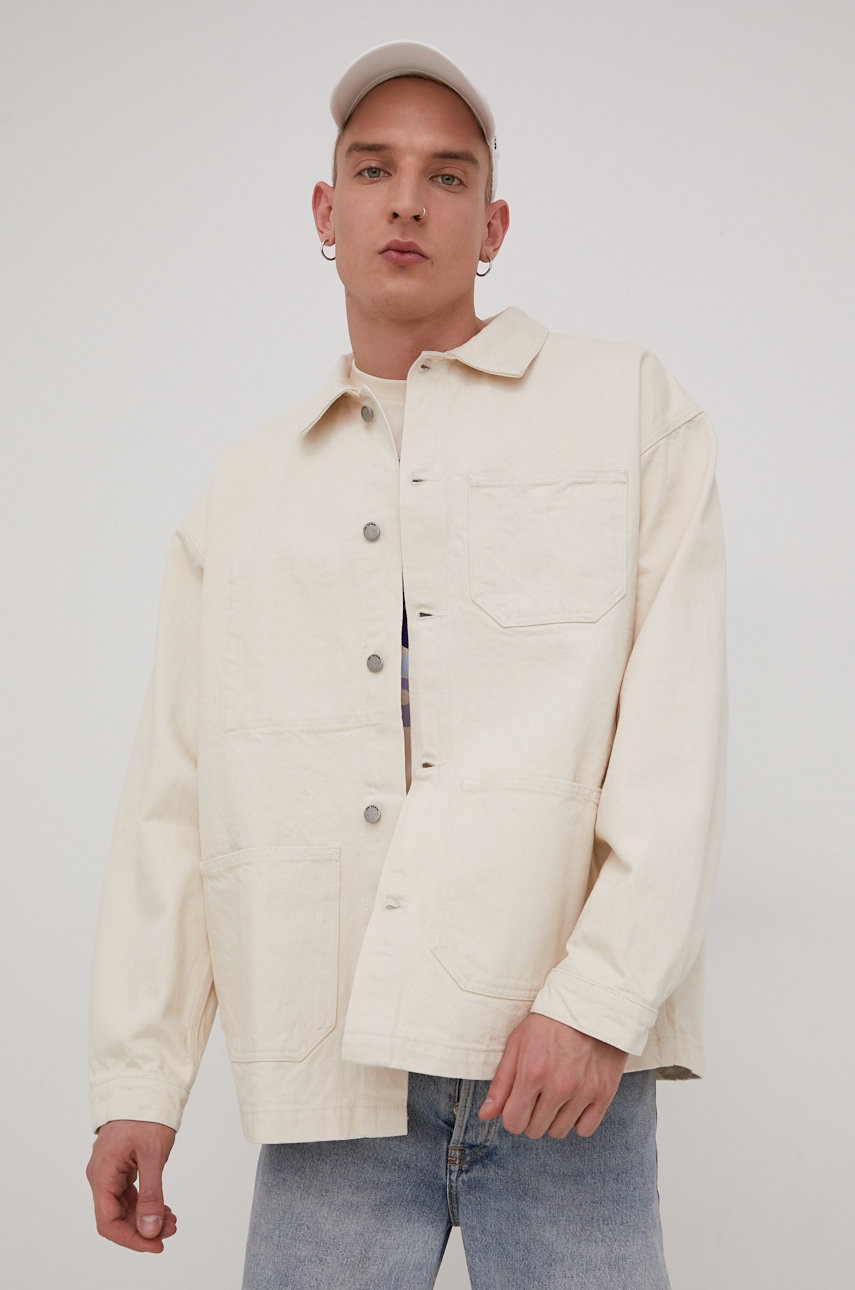 

Джинсовая куртка Dr. Denim мужская цвет бежевый переходная oversize