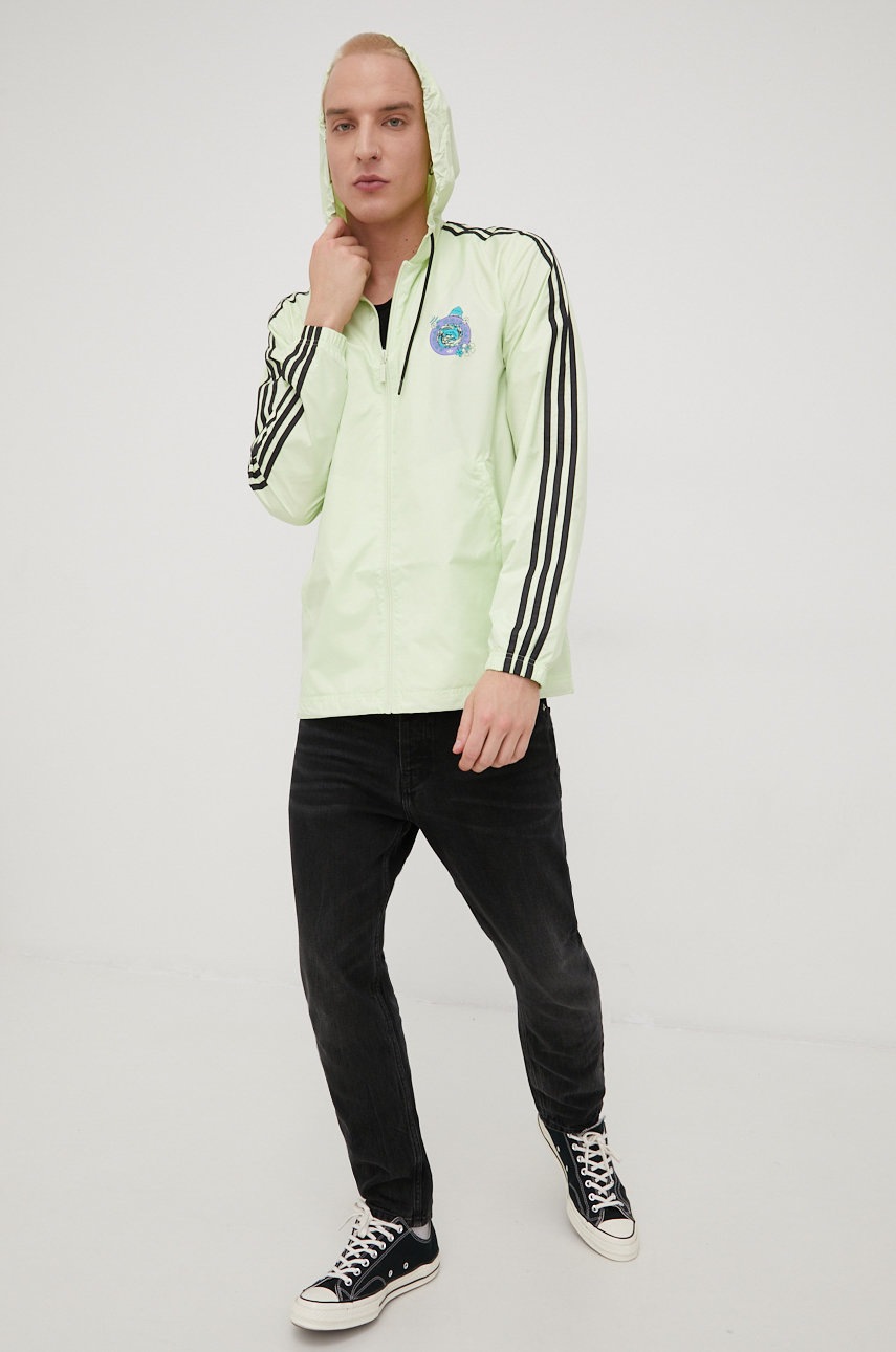 

Куртка adidas Originals мужская цвет зелёный переходная oversize