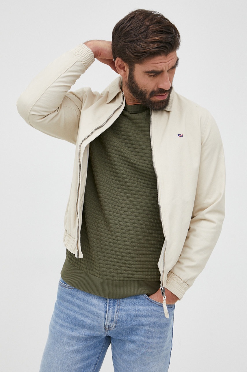 

Куртка Pepe Jeans Lex чоловіча колір бежевий перехідна