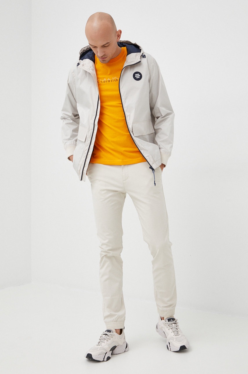 

Куртка Pepe Jeans LUCAS чоловіча колір бежевий перехідна oversize