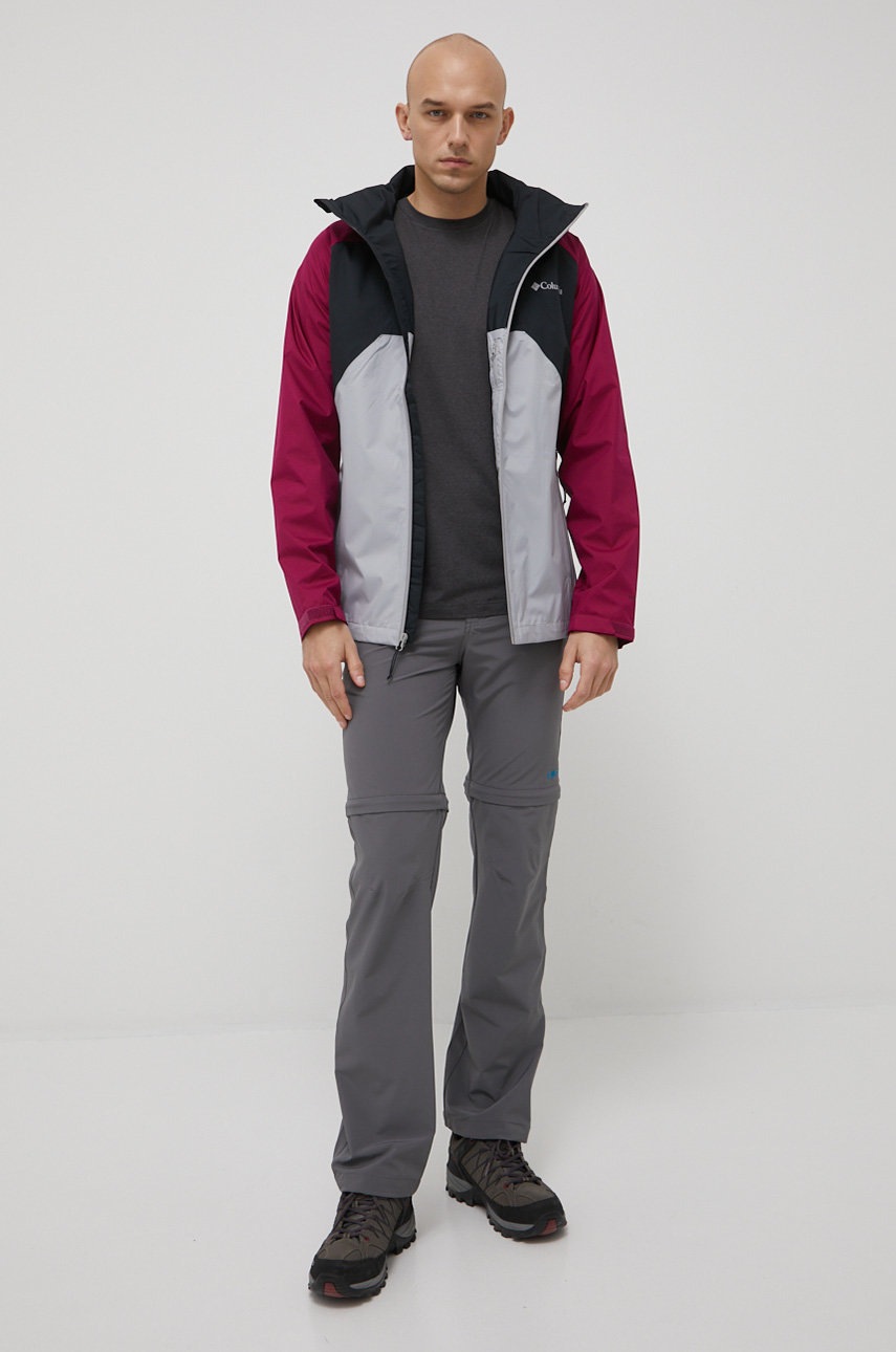 

Куртка outdoor Columbia Rain Scape цвет серый