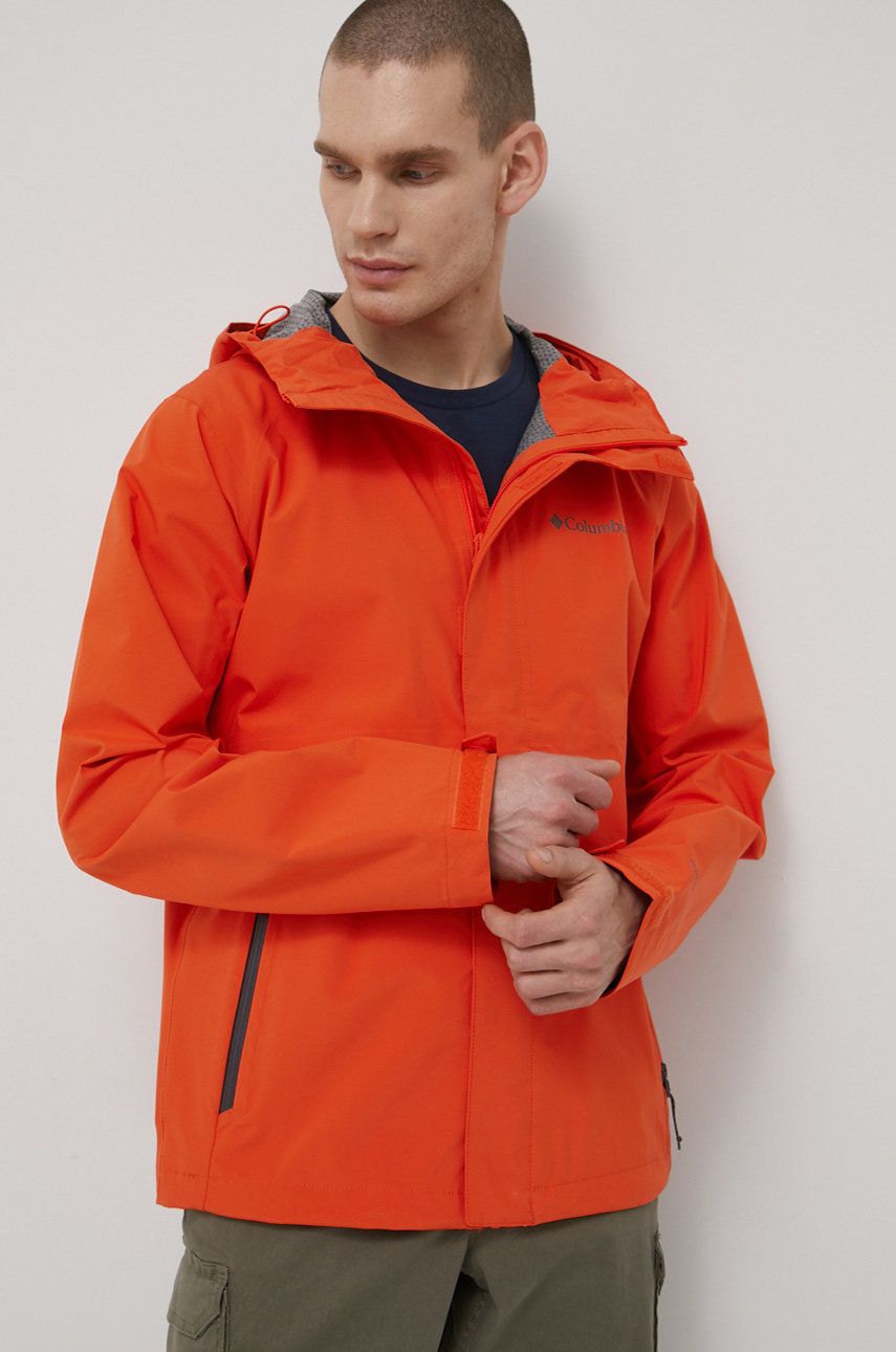 Columbia geacă outdoor Earth Explorer culoarea portocaliu answear.ro