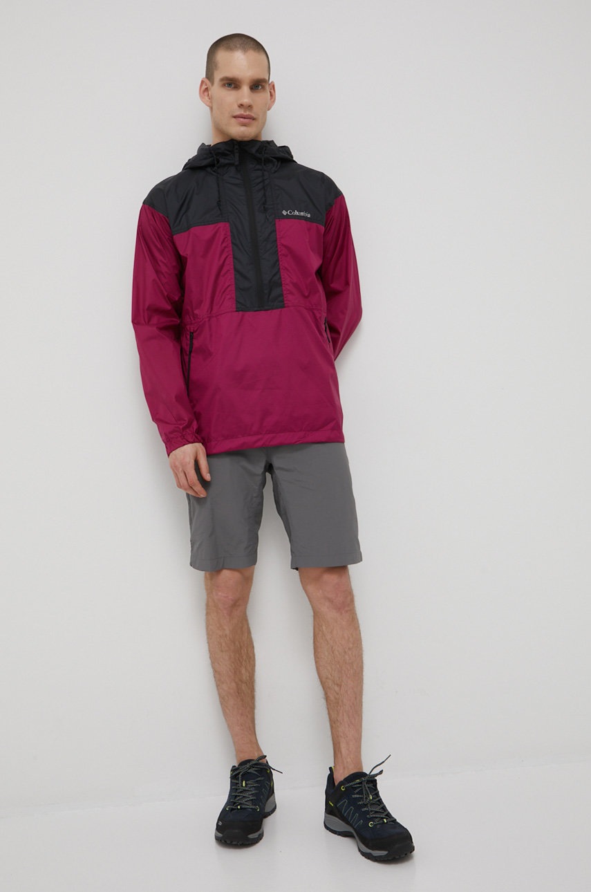 

Куртка outdoor Columbia Flash Challenger цвет фиолетовый переходная