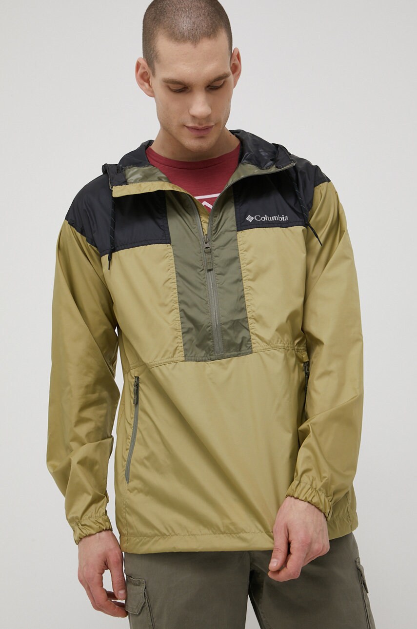 Columbia geacă outdoor flash challenger culoarea verde, de tranzitie