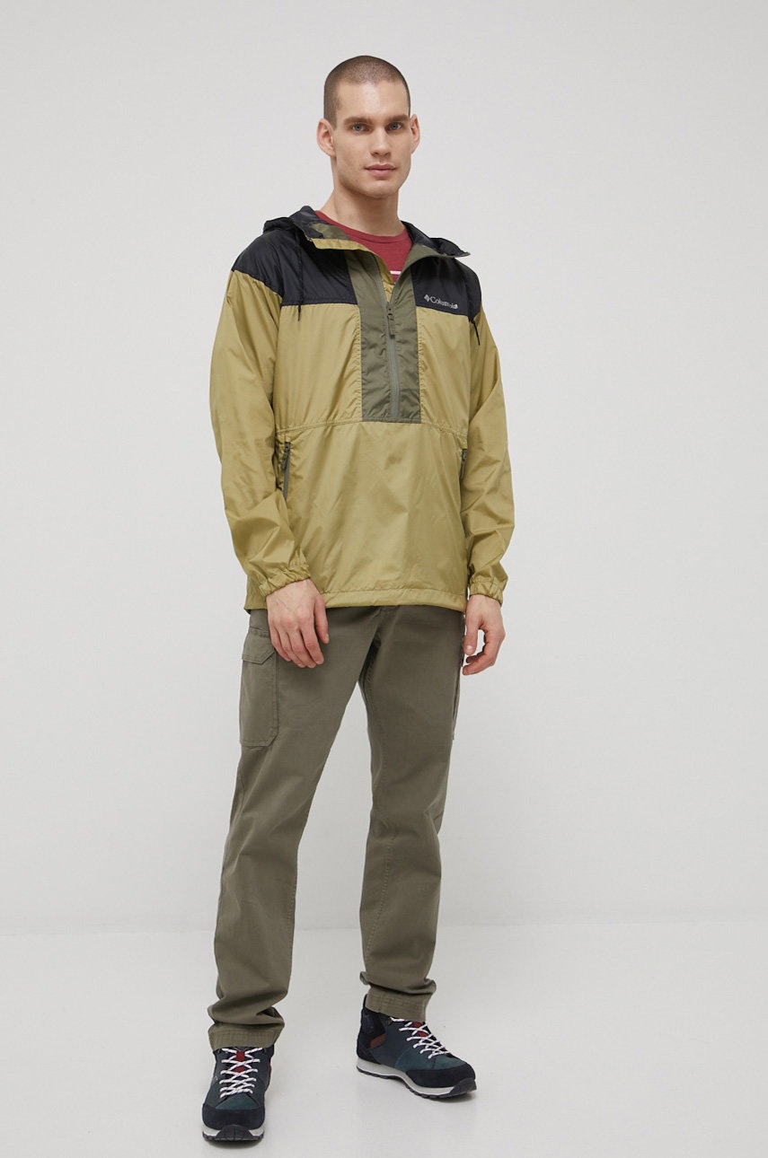 

Куртка outdoor Columbia Flash Challenger колір зелений перехідна