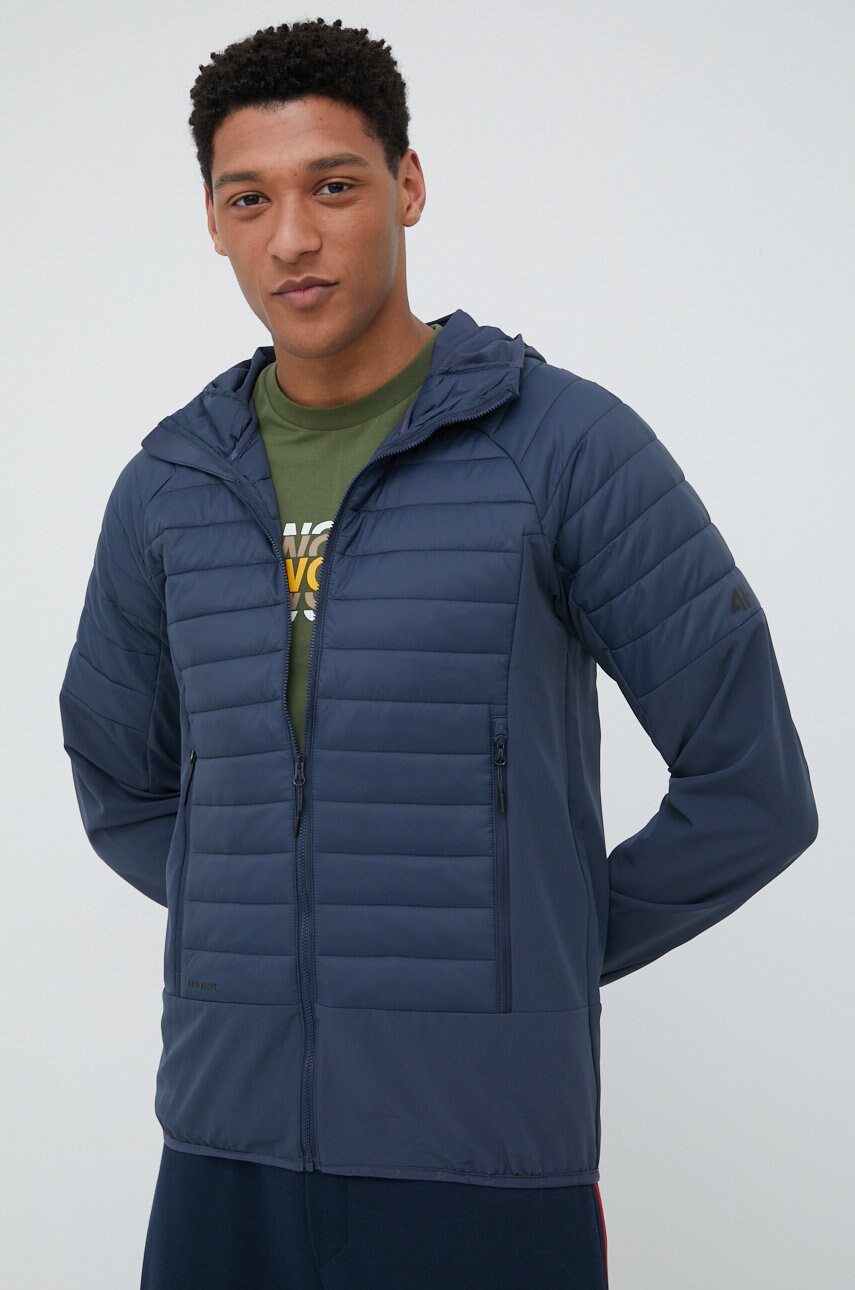 4f geaca sport culoarea albastru marin