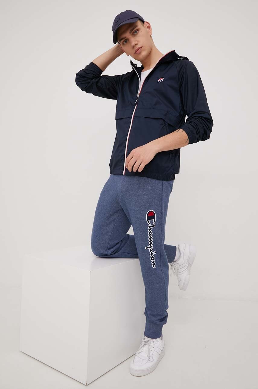 

Куртка Superdry мужская цвет синий переходная