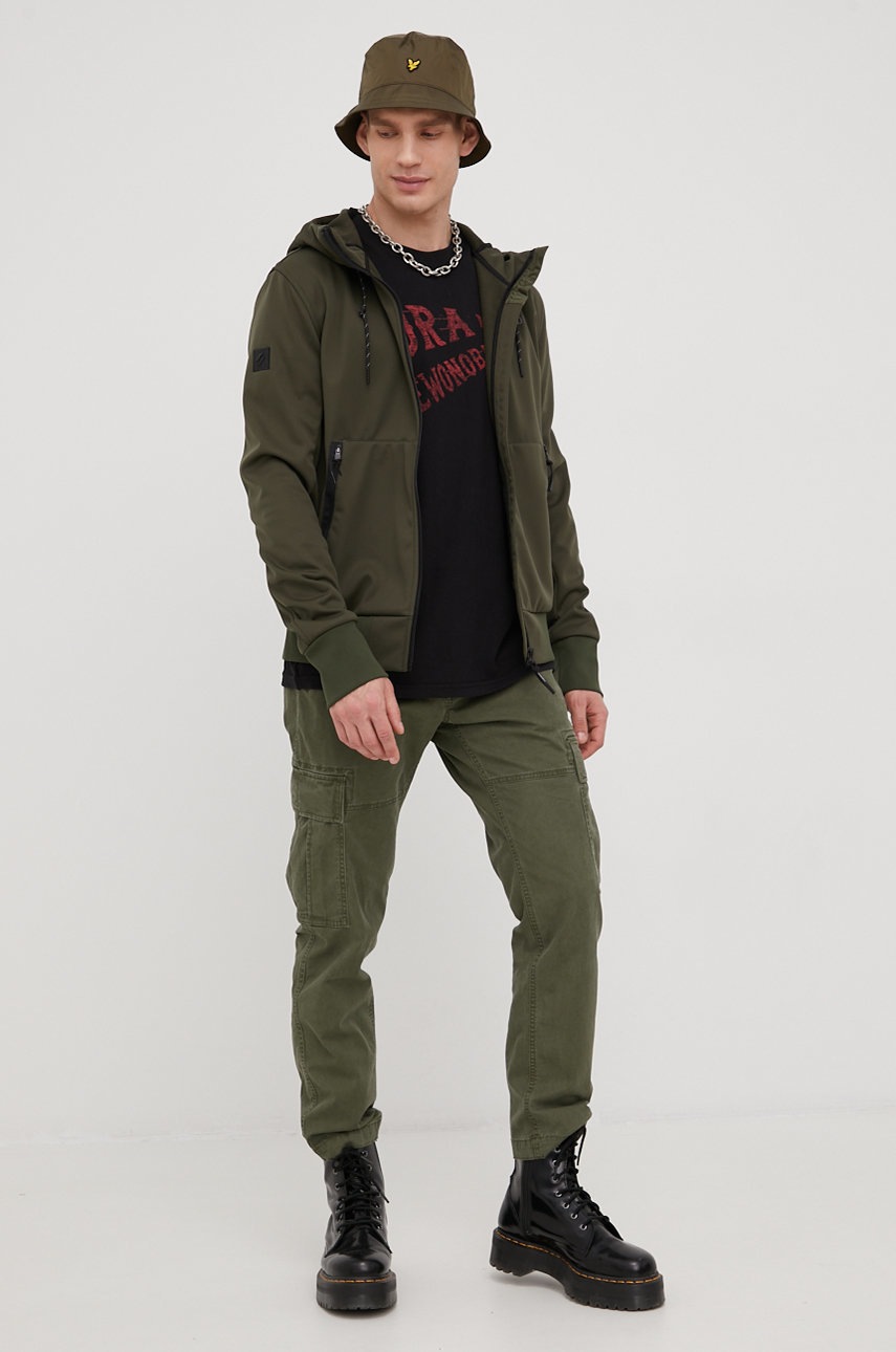 

Куртка Superdry чоловіча колір зелений перехідна