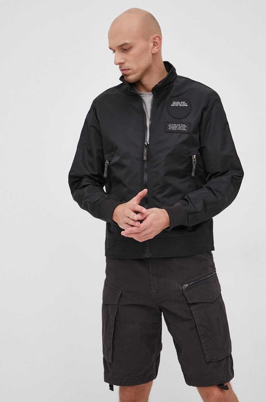 

Яке G-Star Raw мъжка в черно с преходна изолация, Черен